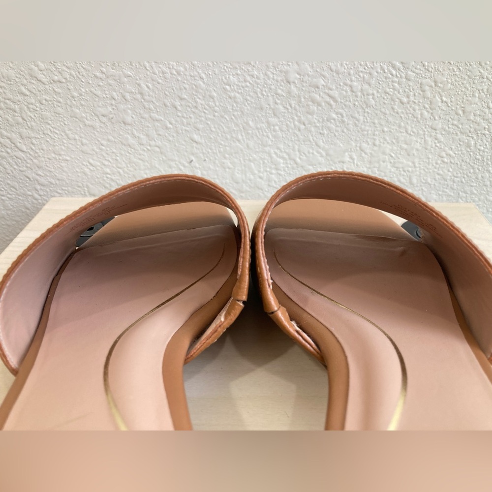 Cole Haan Caramel Leather Calli Single-Band Slide Mule Sandals Size 8B - Picture 10 of 10